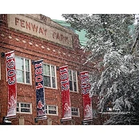 Boston Red Sox Unsigned Fenway Park Snowy Outside the Stadium Photograph