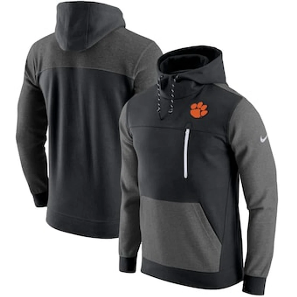 Men's Nike Black Clemson Tigers AV-15 2.0 Slim Fit Pullover Hoodie