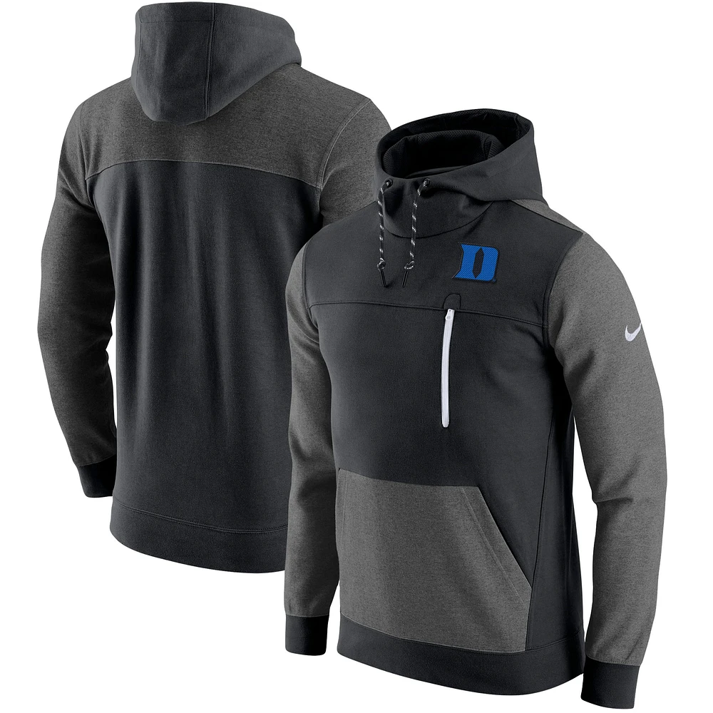 Men's Nike Black Duke Blue Devils AV-15 2.0 Slim Fit Pullover Hoodie