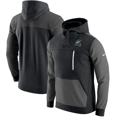 Men's Nike Black Michigan State Spartans AV-15 2.0 Slim Fit Pullover Hoodie