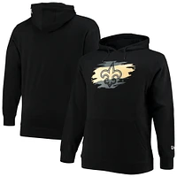 Men's New Era Black Orleans Saints Big & Tall Primary Logo Pullover Hoodie