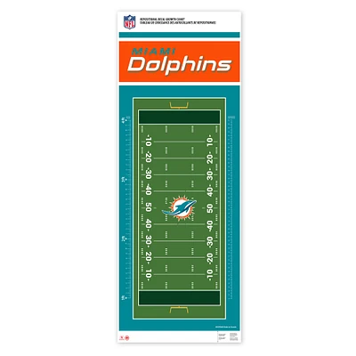 Miami Dolphins - 24'' x 60'' Field Repositionable Decal Growth Chart