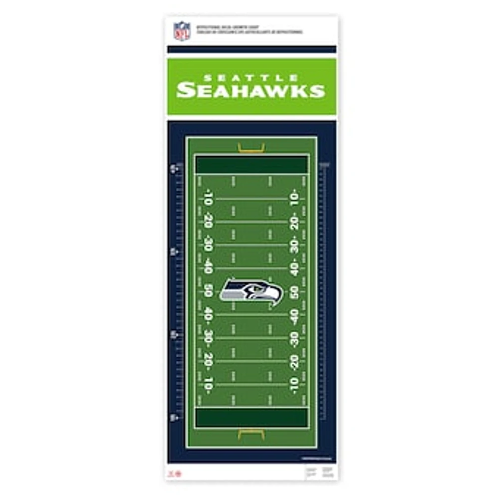 Seattle Seahawks - 24'' x 60'' Field Repositionable Decal Growth Chart