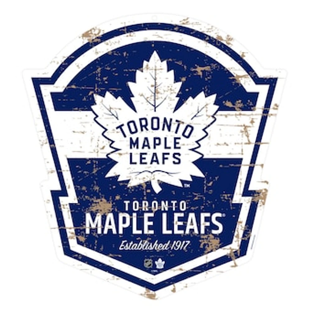 Toronto Maple Leafs - 22'' Distressed Shield Sign