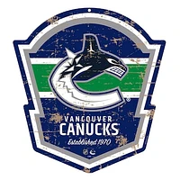 Vancouver Canucks - 22'' Distressed Shield Sign