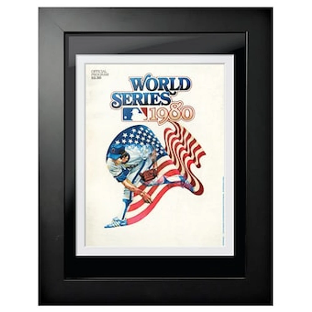 Philadelphia Phillies 1980 World Series - 12'' x 16'' Framed Program Cover