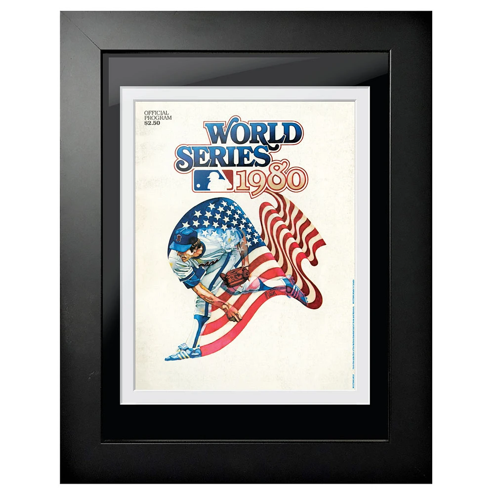 Philadelphia Phillies 1980 World Series - 12'' x 16'' Framed Program Cover