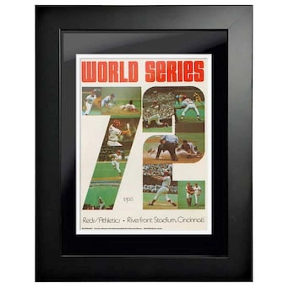 Cincinnati Reds vs. Oakland Athletics 1972 World Series - 12'' x 16'' Framed Program Cover