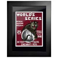 Detroit Tigers vs. Cincinnati Reds 1940 World Series - 12'' x 16'' Framed Program Cover