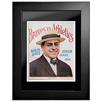 Athletics vs. Atlanta Braves 1914 World Series - 12'' x 16'' Framed Program Cover