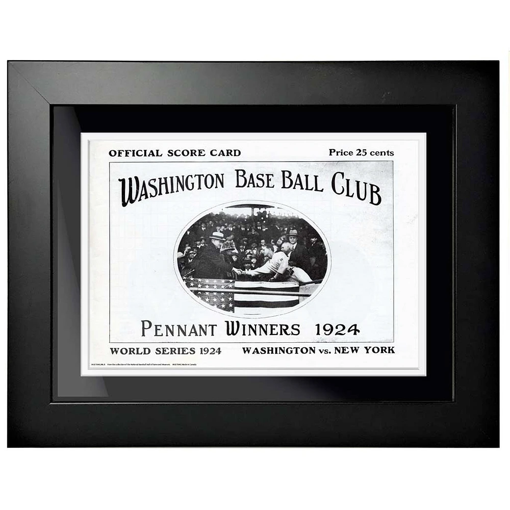 Washington Nationals vs. New York Giants 1924 World Series - 12'' x 16'' Framed Program Cover