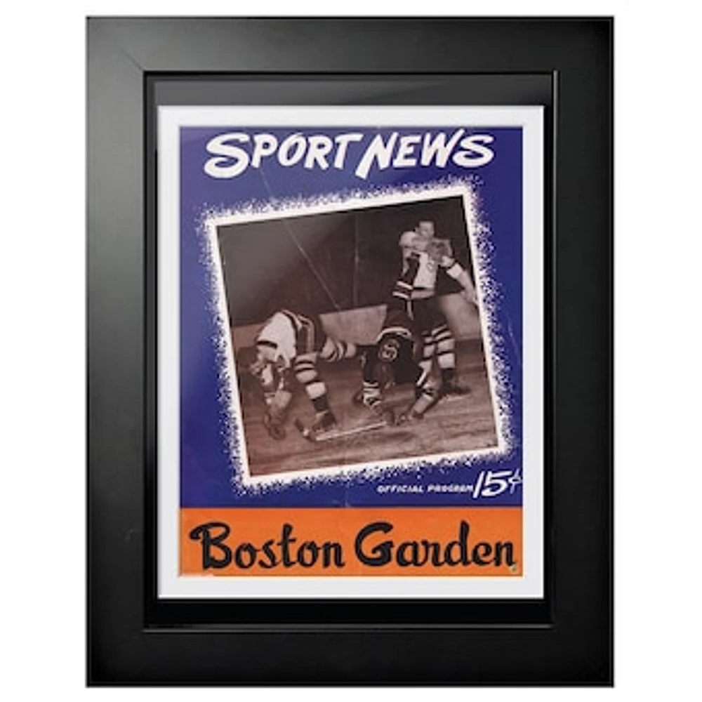 Boston Bruins Sport News Boston Garden Collision - 12'' x 16'' Framed Program Cover