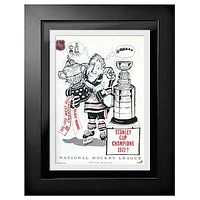 Chicago Blackhawks 1972 West Division Champions - 12'' x 16'' Framed Program Cover