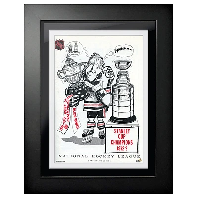 Chicago Blackhawks 1972 West Division Champions - 12'' x 16'' Framed Program Cover