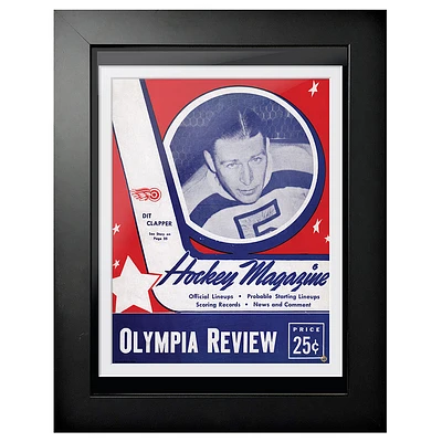 Detroit Red Wings Red Wings Hockey Magazine Dit Clapper - 12'' x 16'' Framed Program Cover