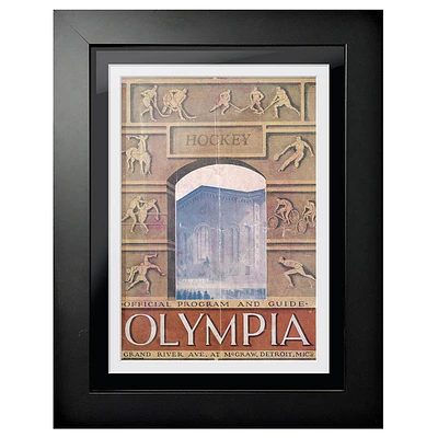 Detroit Red Wings Olympia Stadium Archway - 12'' x 16'' Framed Program Cover