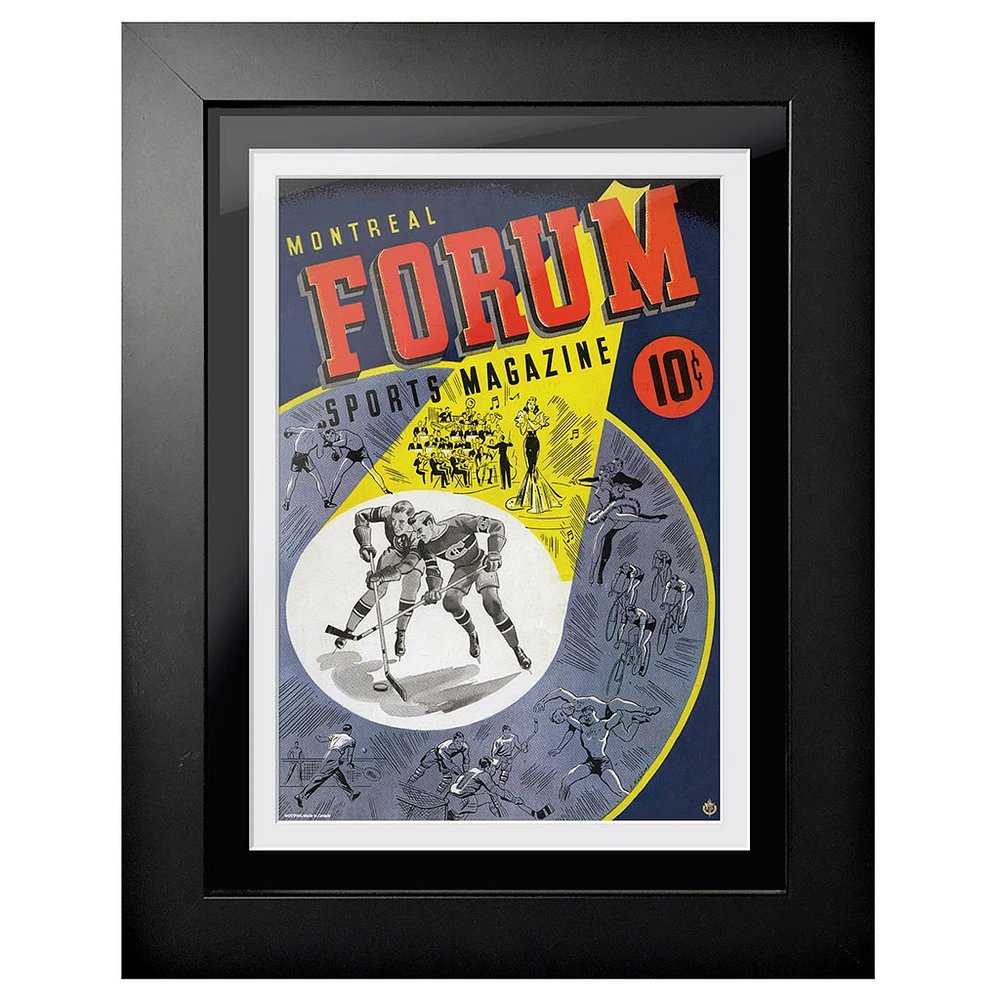 Montreal Canadiens Forum Sports Magazine Spotlight - 12'' x 16'' Framed Program Cover