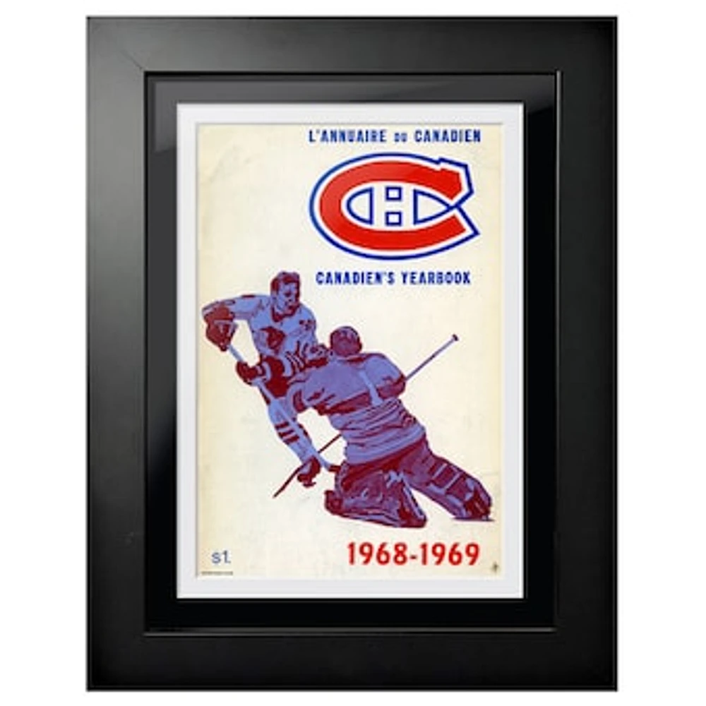 Montreal Canadiens 1968 Yearbook - 12'' x 16'' Framed Program Cover