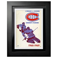 Montreal Canadiens 1968 Yearbook - 12'' x 16'' Framed Program Cover