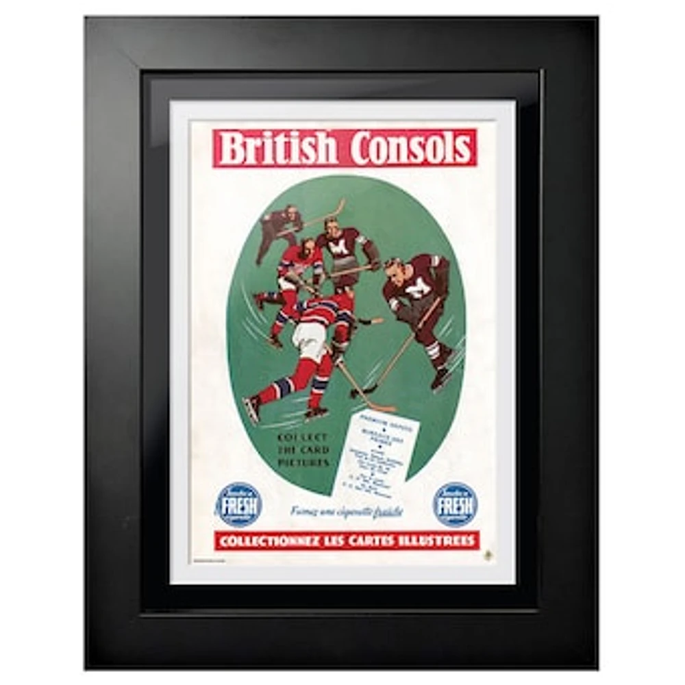 Montreal Canadiens British Consols - 12'' x 16'' Framed Program Cover