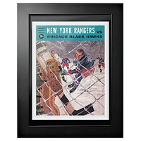 New York Rangers vs. Chicago Blackhawks Madison Square Garden - 12'' x 16'' Framed Program Cover