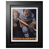 New York Rangers 1942 Madison Square Garden Player Rush - 12'' x 16'' Framed Program Cover