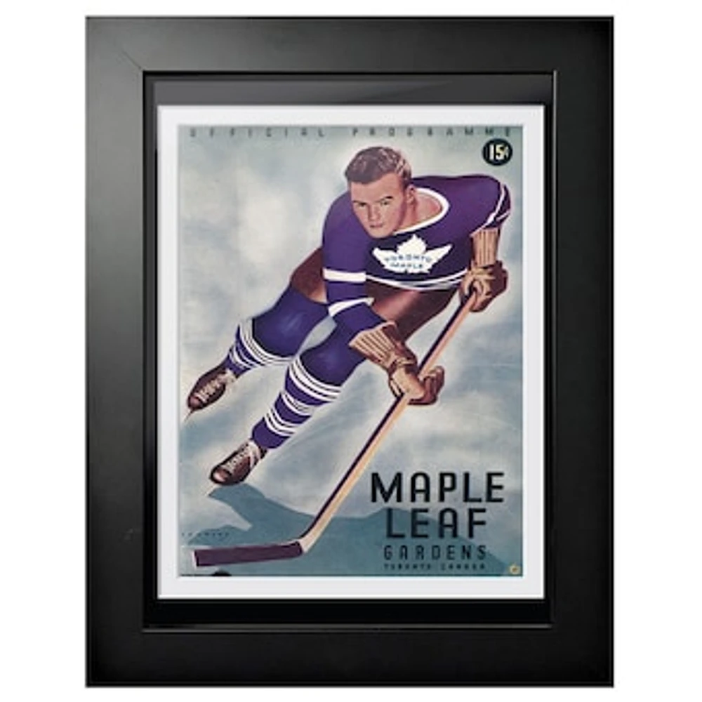 Toronto Maple Leafs Maple Leaf Gardens Player Coming in Hot - 12'' x 16'' Framed Program Cover