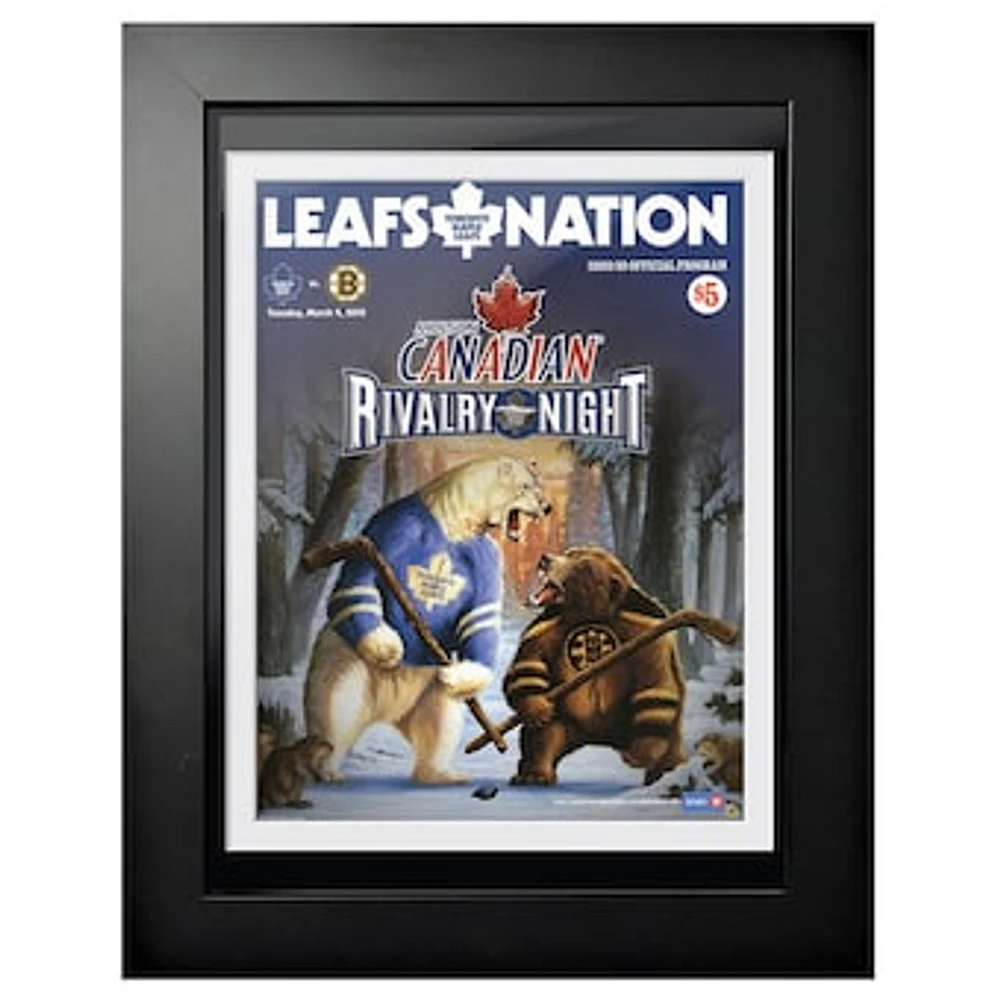 Toronto Maple Leafs 2010 Rivalry Night - 12'' x 16'' Framed Program Cover