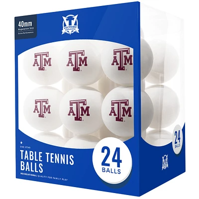 Texas A&M Aggies Logo 24-Count Table Tennis Ball Set