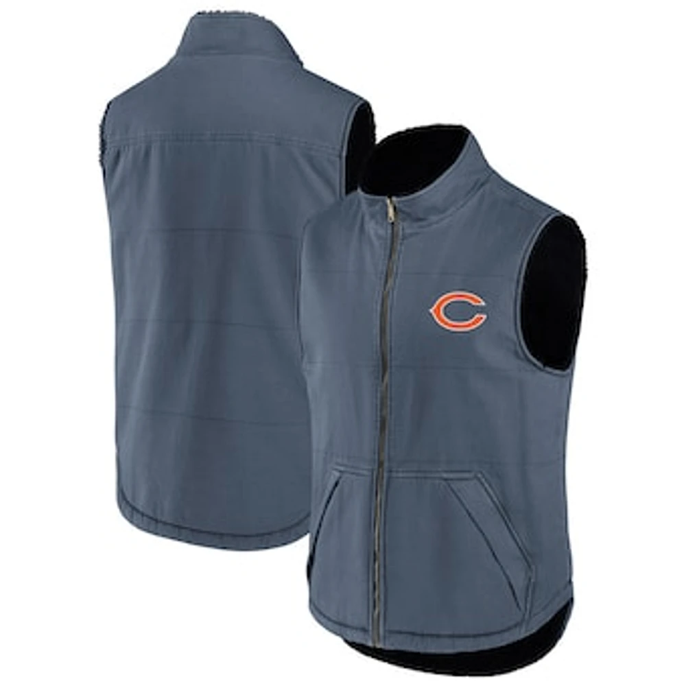 Men's NFL x Darius Rucker Collection by Fanatics Navy Chicago Bears Sherpa-Lined Full-Zip Vest