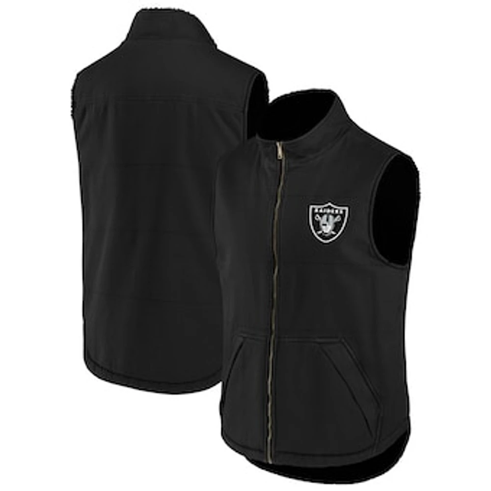 Men's NFL x Darius Rucker Collection by Fanatics Black Las Vegas Raiders Sherpa-Lined Full-Zip Vest