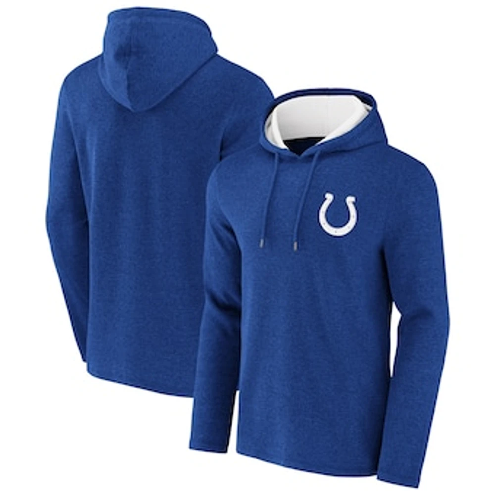 Men's NFL x Darius Rucker Collection by Fanatics Heathered Royal Indianapolis Colts Waffle Knit Pullover Hoodie