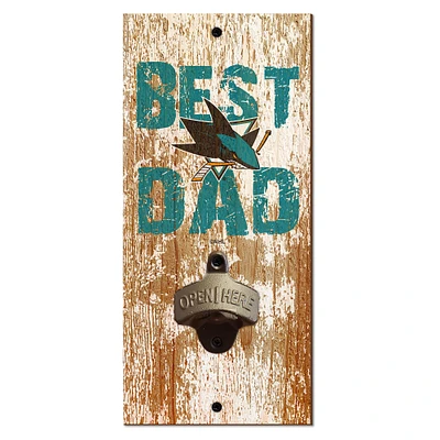 San Jose Sharks 5'' x 12'' Best Dad Bottle Opener