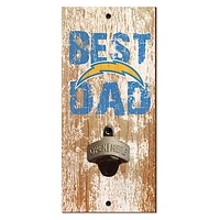 Los Angeles Chargers 5'' x 12'' Best Dad Bottle Opener