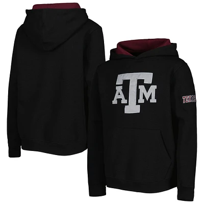 Youth Black Texas A&M Aggies Big Logo Pullover Hoodie