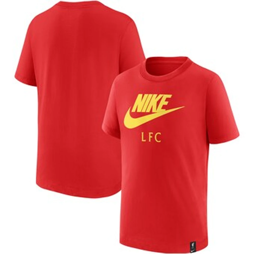 Youth Nike Red Liverpool Futura Crest T-Shirt