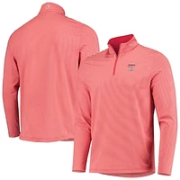 Men's Southern Tide Red Texas Tech Red Raiders Striped Quarter-Zip Jacket