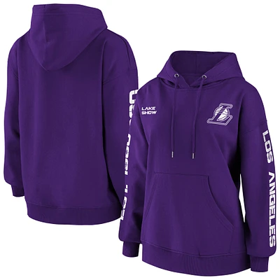 Women's WEAR by Erin Andrews Purple Los Angeles Lakers Pullover Hoodie