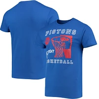 Men's Junk Food Blue Detroit Pistons Slam Dunk T-Shirt