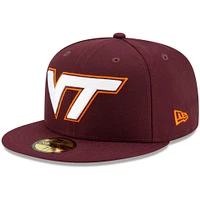 Men's New Era Maroon Virginia Tech Hokies Basic 59FIFTY Team Fitted Hat