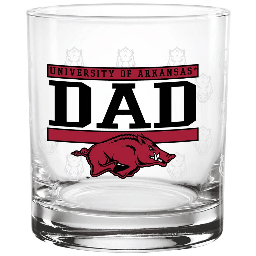 Arkansas Razorbacks 14oz. Dad Rocks Glass