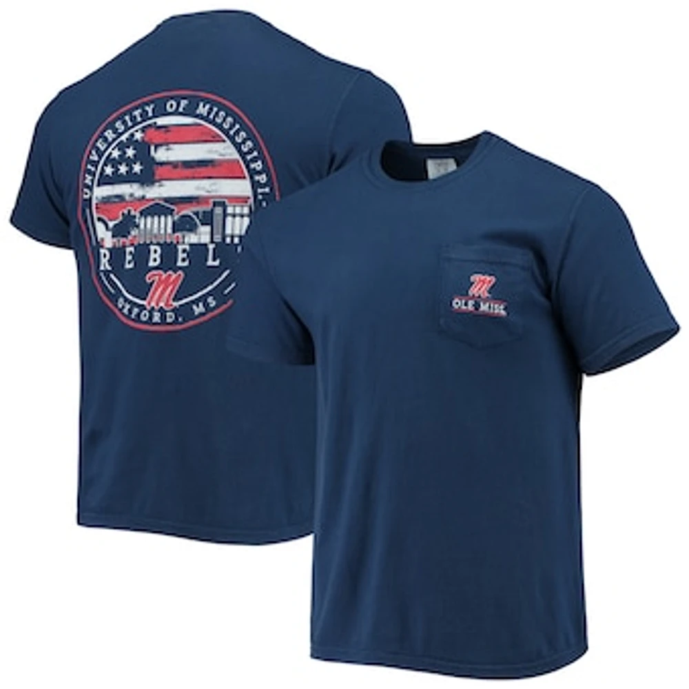 Men's Navy Ole Miss Rebels Campus Americana T-Shirt