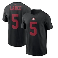 Men's Nike Trey Lance Black San Francisco 49ers Player Name & Number T-Shirt