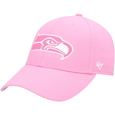 Girls Youth '47 Pink Seattle Seahawks Rose MVP Adjustable Hat