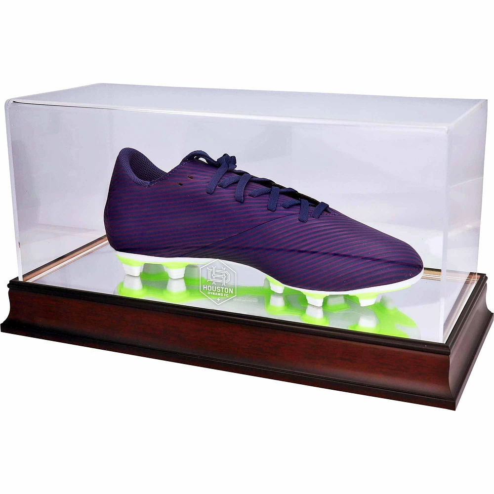 Houston Dynamo FC Mahogany Team Logo Soccer Cleat Display Case