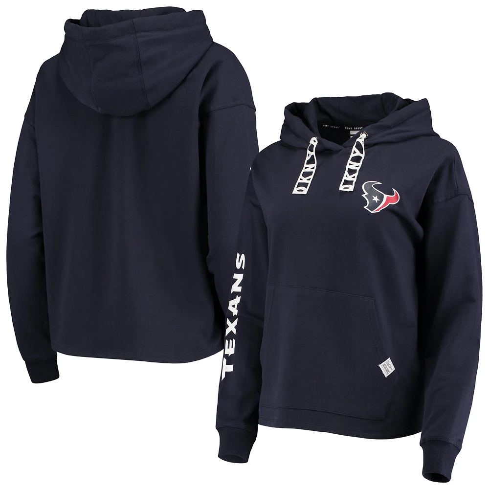 Women's DKNY Sport Navy Houston Texans Staci Pullover Hoodie