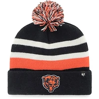 Men's '47 Navy Chicago Bears State Line Cuffed Knit Hat with Pom