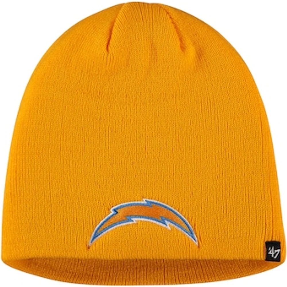 Men's '47 Gold Los Angeles Chargers Secondary Logo Knit Beanie