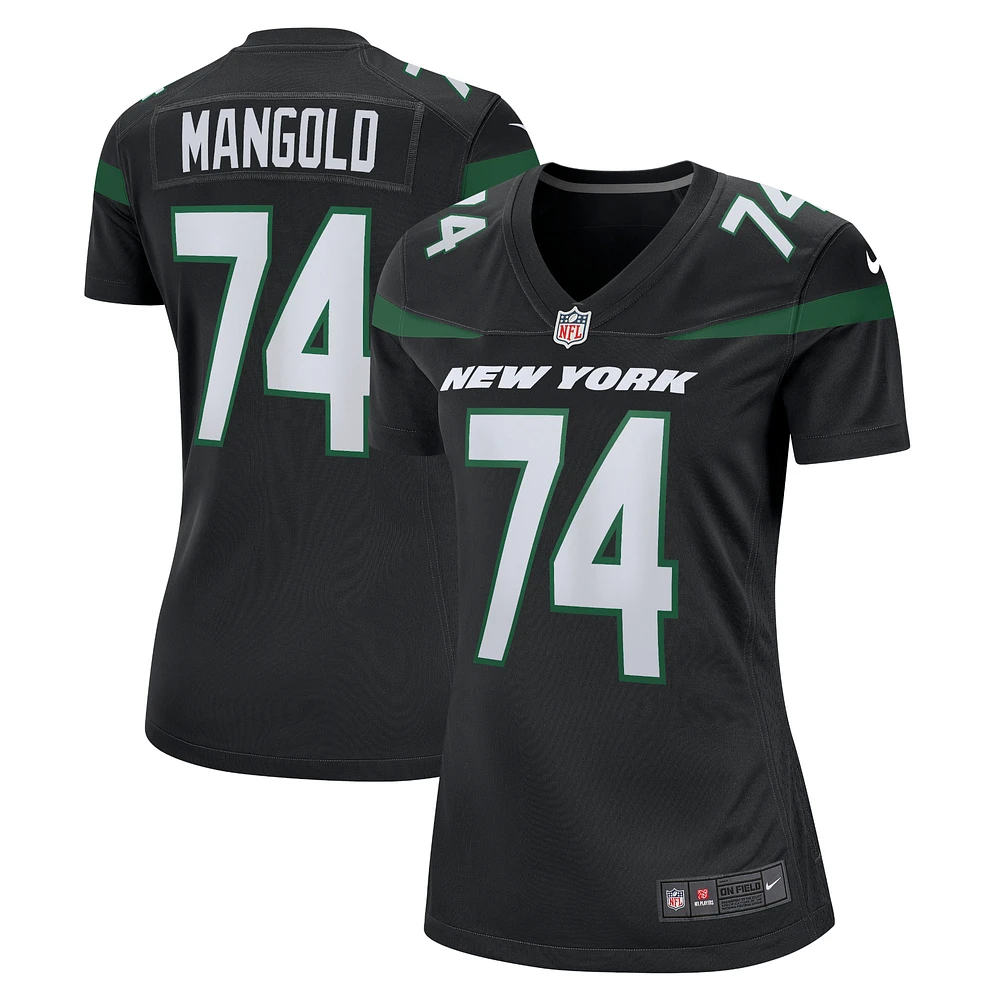 Women's Nike Nick Mangold Black New York Jets Retired Player Jersey