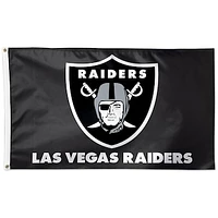 WinCraft Las Vegas Raiders 3' x 5' Logo & Wordmark Deluxe - Single-Sided Flag